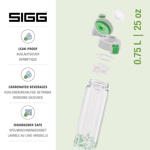 Sigg - Tritan Trinkflasche - Sportflasche Total Clear ONE MyPlanet Grün - kohlensäurehaltige Getränke - Spülmaschinenfest, Auslaufsicher… – Ansicht 2
