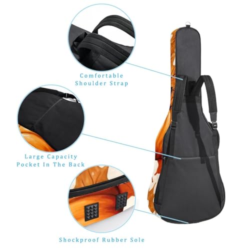 Housse de guitare acoustique imperméable 40/41 pouces à motif érable - 3
