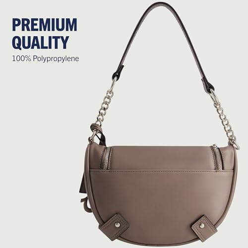 Image of True Religion Women's Shoulder Bag Purse, Faux Suede Hobo Handbag with Chain Handle
