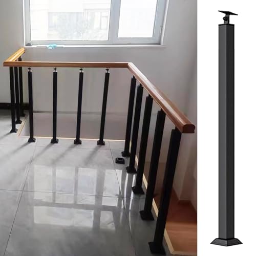Balaustres de hierro para loft con tornillos de fijación incluidos y poste de metal de 90cm