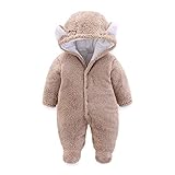 Baby nettes Fleece Schneeanzug für Jungen und Mädchen, super weich und bequem, Um Ihr Baby in kalten Tagen warm zu halten.