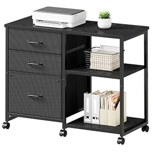 3 Drawer File Cabinet with Wheels...