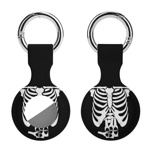 AirTag �P�[�X �G�A�^�O�L�[�z���_�[ Beer Belly Xray Skeleton Funny �G�A�^�O�J�o�[ ���^ �y�� �ϏՌ� �����h�~ �ϋv�� �g�ѕ֗� �����h�~ �q����p�̃��P�[�^�[ GPS�y�b�g�g���b�J�[