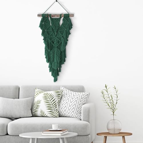 Image of ZUEXT Macrame Cord, Blackish Green, 4mm x 547yds Cotton String Macrame Yarn | Natural Handmade, 4 Strands Twisted Cotton Rope, for Craft Wall Hanging Weaving Tapestry Dream Catchers Hanger DIY Gift, 500m