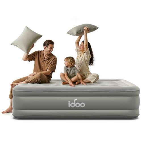 iDOO Air Mattress Queen with Built in Pump, 18" Blow up Bed for Home Guest by iDOO - Used condition - US$57.95