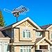 Erode HDTV Antenna Amplified Digital Outdoor Antenna 150 Miles Range-360 Degree Rotation Wireless Remote,Supports 2 TVs UHF/VHF/1080P/4K with 33ft RG6 Cable,Mounting Pole, Orange, Large