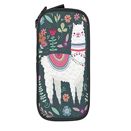 Image of YETTA YANG Cute Llama Flower Pencil Box Case for Pen Holders Office Supplies Big Capacity large