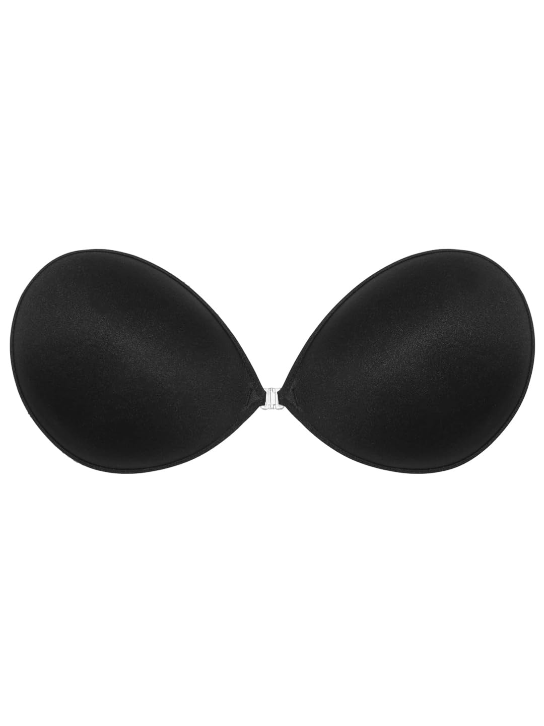 Women's Backless Adhesive Bra, Strapless Push Up Bra with Skin Friendly Material Black-image-25