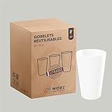 Wobz - Gobelet Vierge Opaque - Polypropylène - Fabriqué En France - 25 cl - Pack De 100