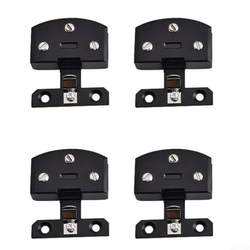 babominimer Cerniera per porta in vetro, confezione da 4 morsetti regolabili in lega di zinco, per porte da incasso di 5-8 mm di spessore, armadi doccia e armadi in bagno e cucina (nero)