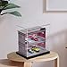 cxiiuui Display Case 1/64 Scale Diecast Parking Garage Moldel 3-Tires with LED Light 12 Parking Spaces Model Car Show Case with Full Acrylic Cover