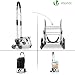 VOUNOT® Aluminium Einkaufstrolley Treppensteiger, Trolly Einkaufswagen Klappbar, Hackenporsche mit...
