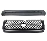 KARPAL Hood Bulge Molding Grille Trim & Front Bumper Grille Grill 2PCS Compatible with 2014-2020...