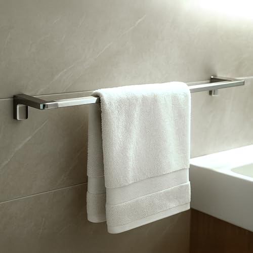 iBELL 60 cm (24-Inch) Towel Bar, Wall Mounted Towel Rod Holder for Bathroom and Kitchen | Corrosion Resistant, Anti-Peel and Scratch Resistant