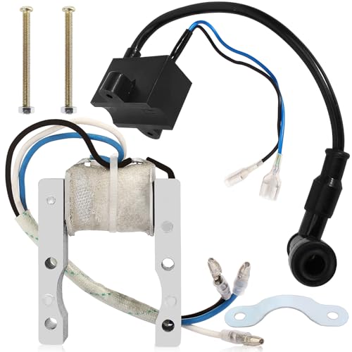 QAZAKY CDI Ignition Coil + Magneto Coil for 49cc 50cc 60cc 80cc 2-Stroke Engines Motor Motorized Bicycle Bike