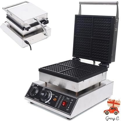 Waffelautomat, 1750 W, Belgien-Waffelmaschine, 4 Waffeln, 220 V, geeignet für Bäckerei, Restaurant, Kiosk, Kantine, etc. – Bild 4