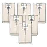 Grand Parfums 6Pcs Empty 20ml Credit Card Sprayer Bottles, Clear Frosted Color, for Perfume, Hand Sprays Liquid, Freshener