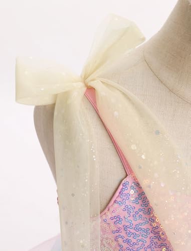 IDOPIP Toddler Baby Girl Sequin Butterfly Tutu Dress Summer Sleeveless Smocked Backless Princess Birthday Party Tulle Dresses4