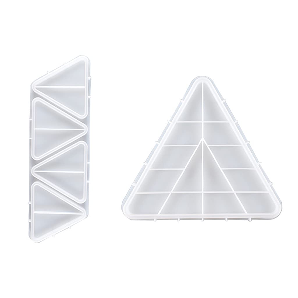 SOFEA Baking Pan, Multi-purpose Triangle Platter Resin Mold Fruit Nut Storage Tray Silicone Mould