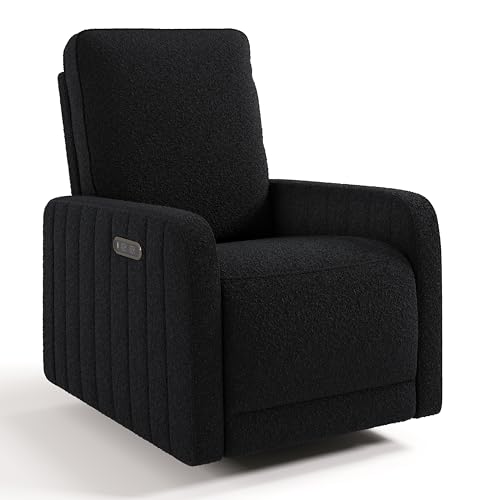 Storkcraft Kyoto Deluxe Power Recliner Swivel Glider – Premium Electronic Power Recliner for Nursery