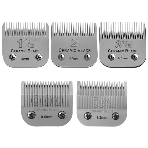 Lames de rechange en céramique pour tondeuses Oster Classic 76 et Andis A5 (lot de 5)