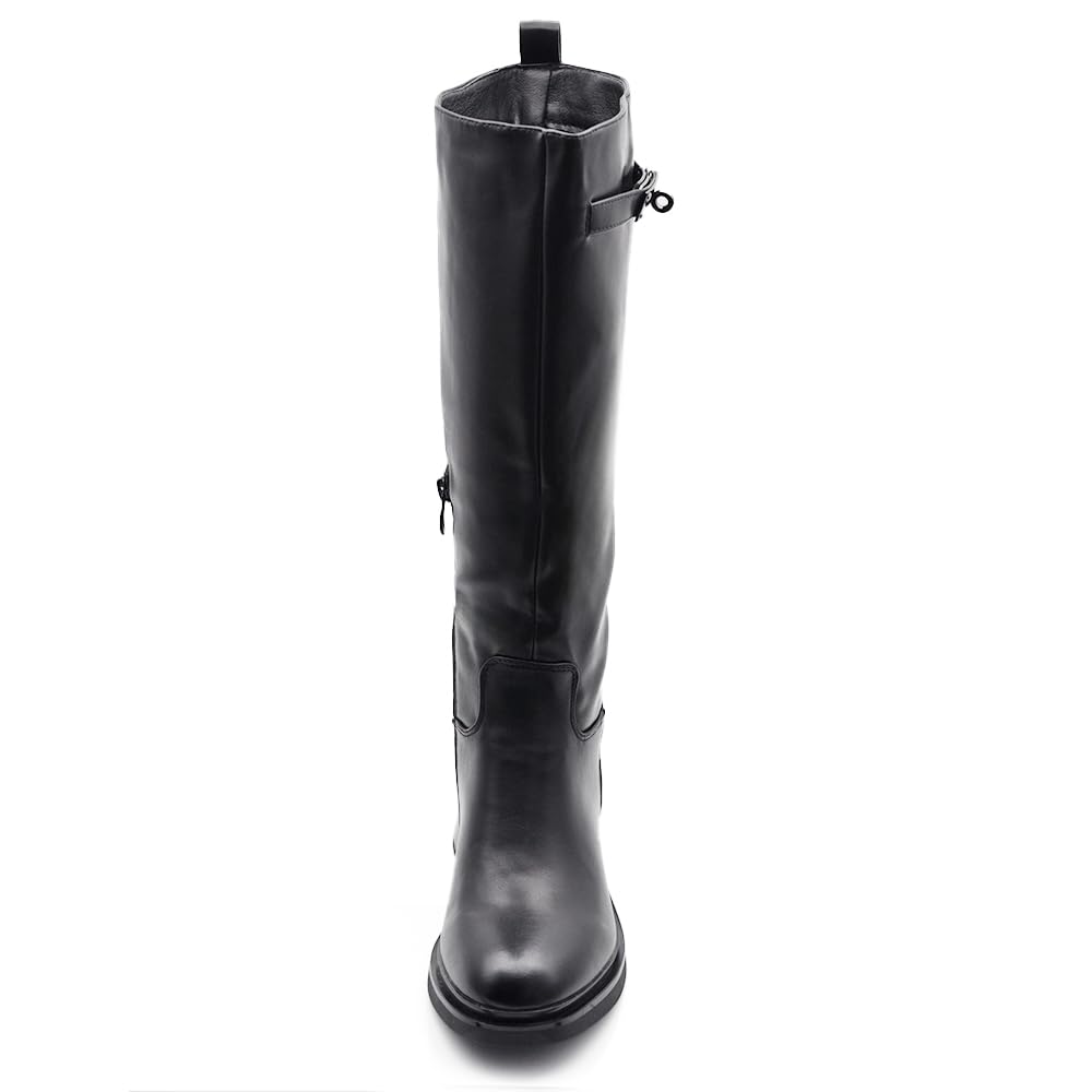 IF Fashion Scarpe da Donna Stivali Alti Con Fibbia Cinghia Tacco Medio XG107