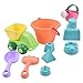 TOYANDONA Juego de 11 Piezas de Juguetes de Arena para La Playa Cubo de Pala Rastrillo Regadera Y Moldes de Arena Juguetes de Verano para La Playa Al Aire Libre