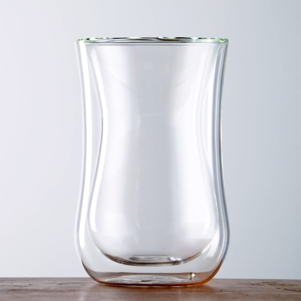 Szklanki Podwójne ściany szklane kubki, Clear Latte Cups, Insulated Glass Coffee Cup, Glassware, Piwo Drinkware, Espresso Szklanki do wody Szklanka barowa (Color : B)