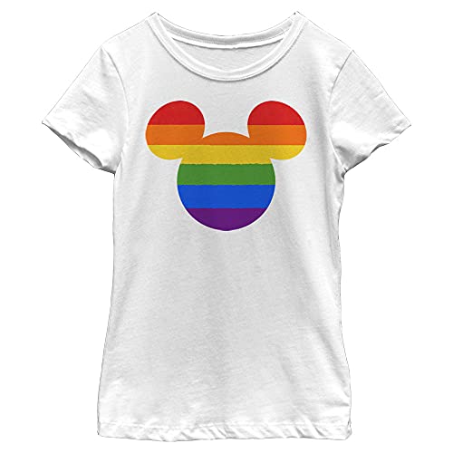 T-shirt Disney Characters Rainbow Ears blanc en taille M idéal pour les sorties au parc