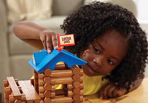 Lincoln Logs-Horseshoe Hill Station-83 Pieces-Real Wood Logs - Ages 3+ - Best Retro Building Gift Set For Boys/Girls – Creative Construction Engineering – Top Blocks Game Kit - Preschool Education Toy #TOP6