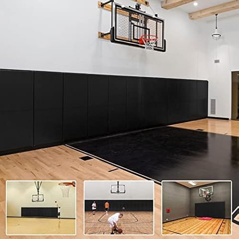 PROGOAL 6FT HighGym Wall Paddings Basketball Court Wall Protection Pad - 2”Thick Foam Wall Mat Durable Protector for Wall-Mounted Basketball Hoops Garage Taekwondo(72" L x 20" W) Cover