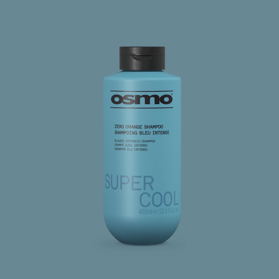 Osmo Super Blue Zero Orange Shampoo for Brunettes | Blue Toning | No Yellow or Brass | Vegan. 400ml