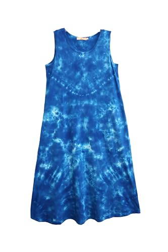Image of LA CERA Women's Cotton Dress, Scoop Neck, Sleeveless, A-Line, Floral Pattern, Side Seam Pockets - Ideal Summer Dresses