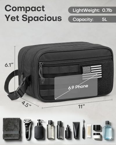 Hotor Tactical Molle Toiletry Bag (Black or Green) - image 4