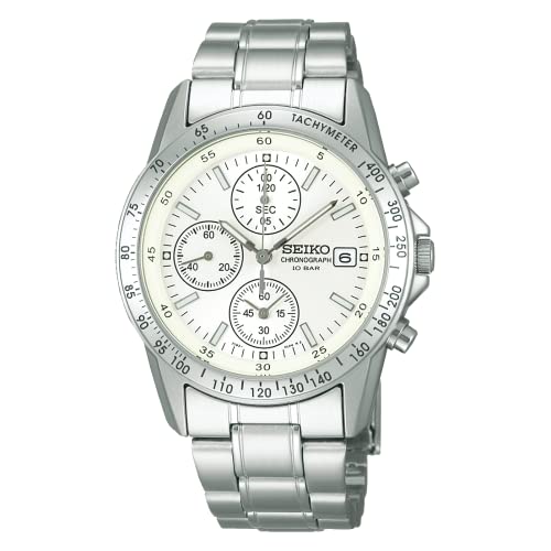 Seiko Selection Men's Quartz Chronograph Watch, silver/white