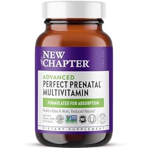 New Chapter Advanced Perfect Prenatal Vitamins, 270ct, Made with Organic, Non-GMO Ingredients for Healthy Baby & Mom – Folate (Methylfolate), Whole-Food Fermented Iron, Vitamin D3 + Ginger