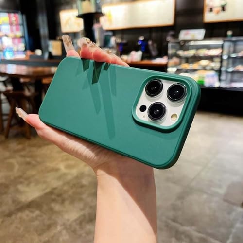 Coque iPhone 14 Pro Max antichoc en TPU vert foncé pour une protection arrière essentielle