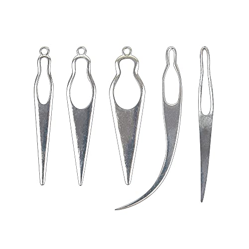 5 Pieces Dreadlocks Interlocking Tool for Locs Sisterlock Crochet Hook for Tightening Hair Accessories (Silver)