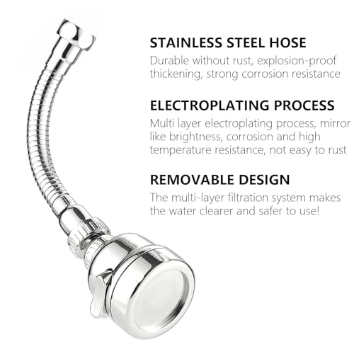 Extensor de grifo ajustable de 3 piezas para evitar salpicaduras en cocina y baño 4