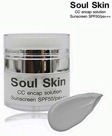 Soul Skin CC encap 9 ing 1 solution sunscreen SPF50/pa+++ [Free Ceramine UV Line Ginkgo Plus Whitening Cream 8.50ml.]