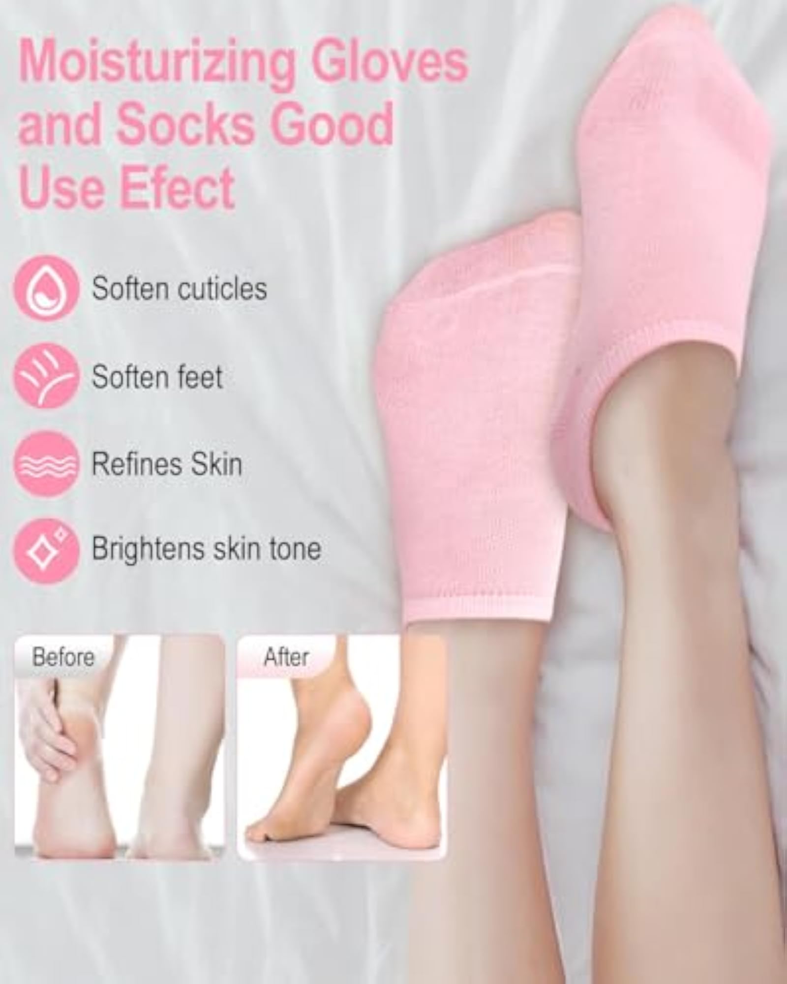 Moisturizing Gel Socks for Softening Dry Cracked Feet