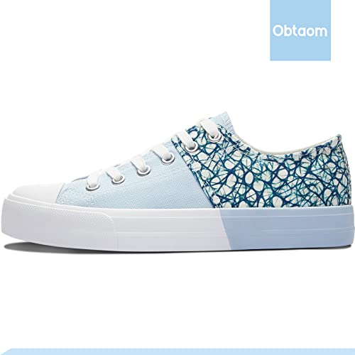 Image of Obtaom Unisex Canvas Shoes Low Top Fashion Sneakers Slip on Walking Shoe
