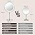 10x Large Lighted Makeup Mirror, Rechargeable 8" Height Adjustable Vanity Mirror, 1x/10x Magnifying Mirror with 3 Color, Brightness Adjustable, 360° Rotation Double Sided Mirror, Gift for Women