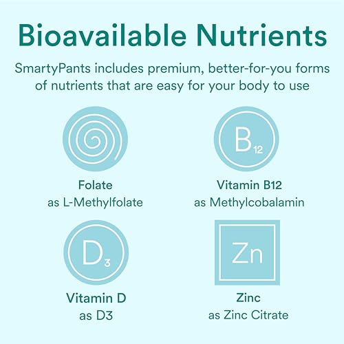 SmartyPants Prenatal Vitamins for Women, Sugar Free Multivitamin Gummies: Methylfolate, Omega 3 (ALA) Vitamin D3, C, Vitamin B12, B6, A, K & Zinc, Inositol, Erythritol Free, 60 Count (20 Day Supply) - image 8
