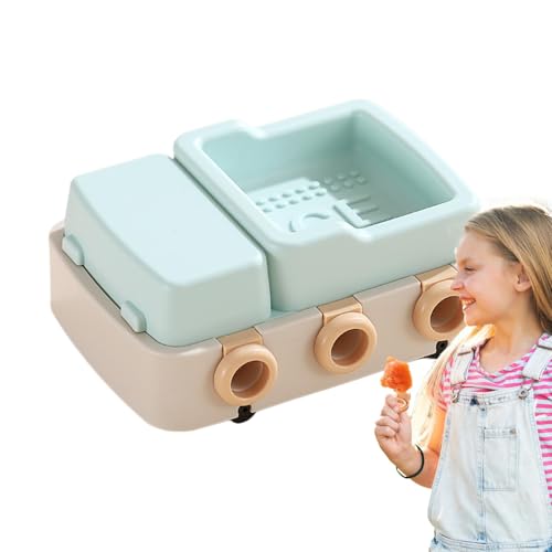 Silicio -Ice -Pop -fabricante, helado de silicona en el tallo | Molde de barra de hielo casera con 6 cavidades | Durabilidad a prueba de polvo de su esquema de hielo, caja I para dulces, chocolate