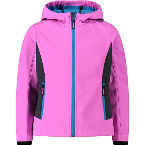 CMP Giacca Kid G con Cappuccio Fisso Unisex - Bambini e Ragazzi, Purple Fluo-Titanio, 152