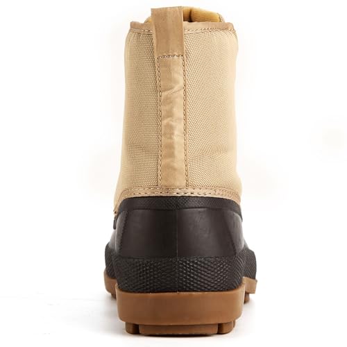 Mens Cold Weather Duck Toe Snow Boots, Waterproof Insulated Winter Boots, Lace Up Comfort, Sizes 8-13 5