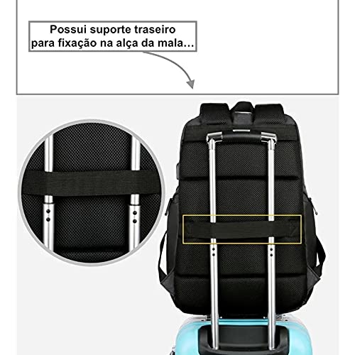 Mochila para Notebook Antifurto Impermeável Com Entrada Usb/Fone Executive