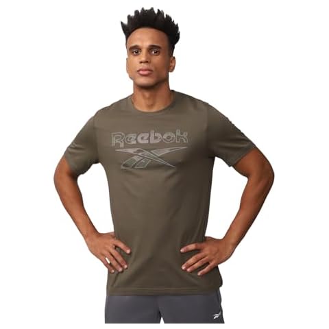 Reebok Men's Army Green Camo T-Shirt Cover