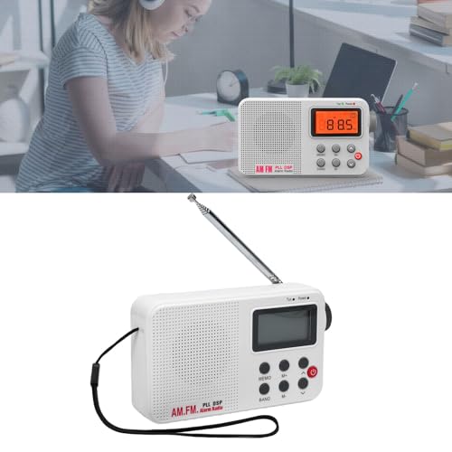 Radio portátil AM FM con sintonizador digital y pantalla LCD miniatura 6